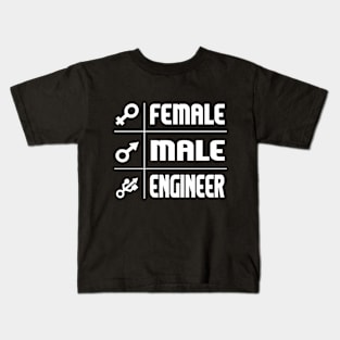 Femal Male Engineer Kids T-Shirt